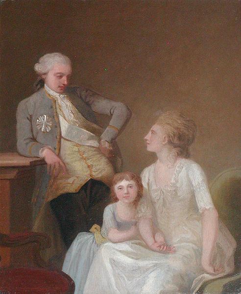 Jens Juel Johan Theodor Holmskjold and family oil painting image